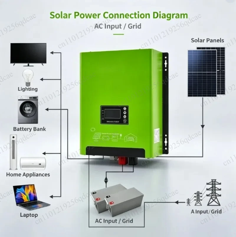 3KW 4KW Single Phase Low Frequency Inverter Solar Inverter Price 24V Hybrid Inverter for Home Inversion Control Integrated