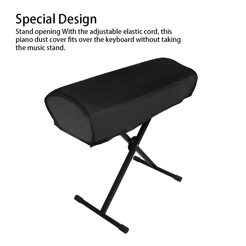 61-key Electronic Piano Keyboard Dust Cover Bags Cases Covers Stretchy Water-resistant Dustproof Canvas Foldable Home