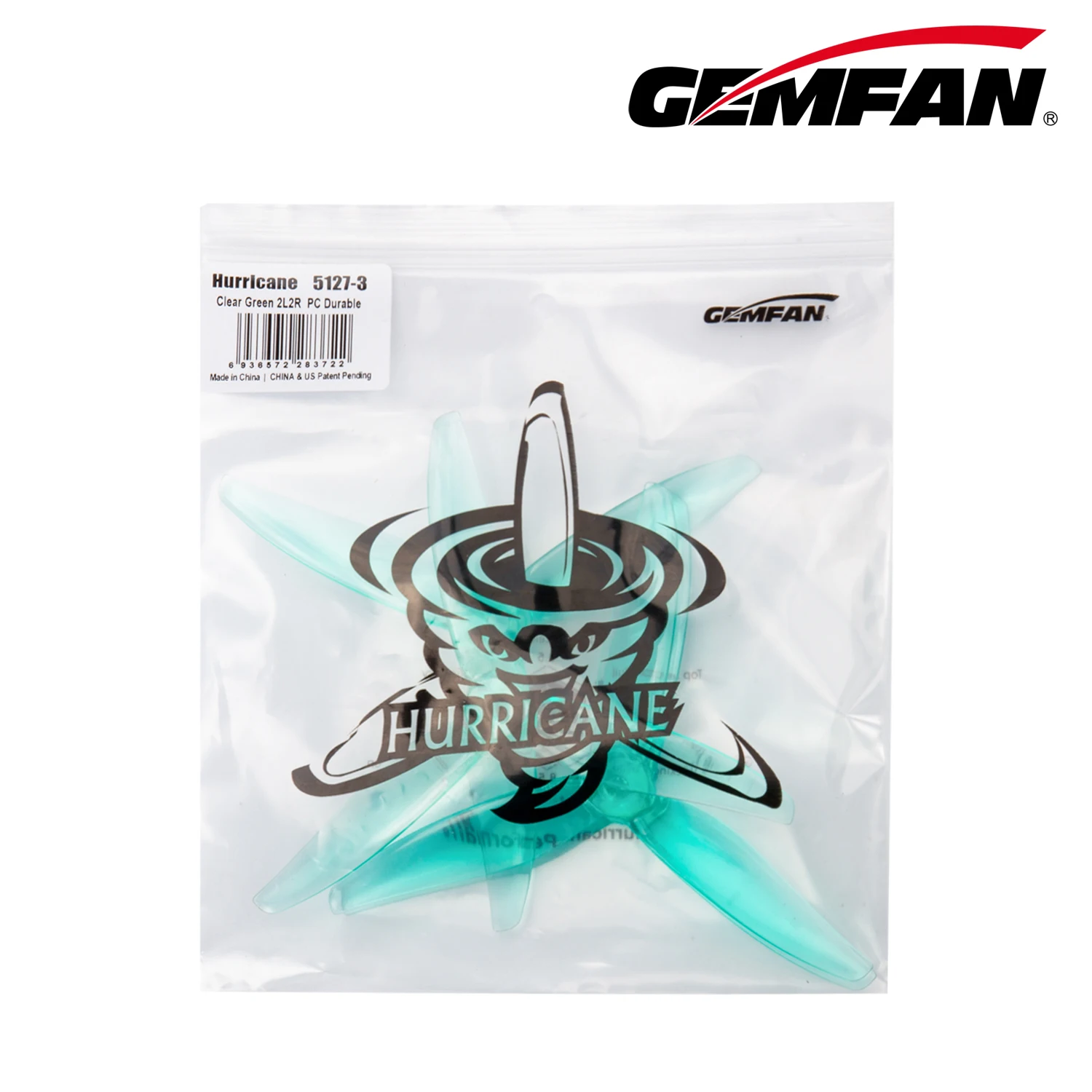 4 buah/lot GEMFAN HURRICANE 5127-3 TRI-BLADE 5 inci perlengkapan balap ULTRALITE (2CW + 2CCW) untuk 2207 2306 Motor tanpa sikat