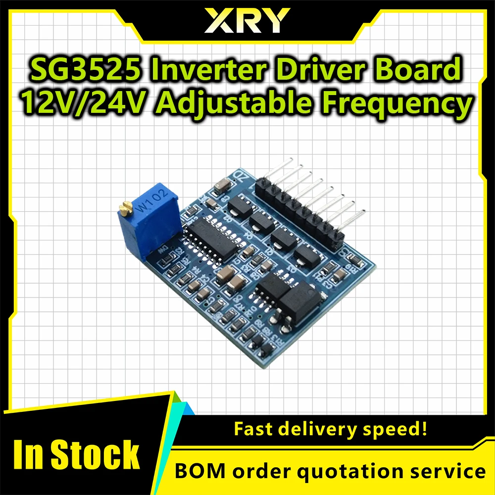 SG3525 LM358 Inverter Driver Board 12V-24V Mixer Preamp Drive Module High-Frequency Adjustable 1A Inverter Driver Panel 1-5PCS