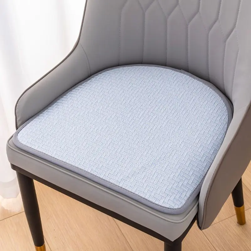 Modern Minimalist Style Thin Seat Pad Light Luxury Living Room Dining Chair Non-slip Mat Horseshoe Shaped Home Decor Sit Cushion