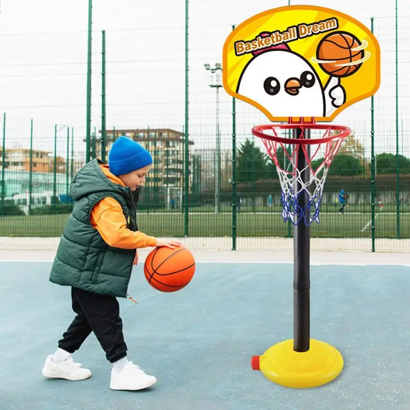 Kids Basketball Hoop And Stand Convenient Basketball Stand For Outdoors Educational Toy For Basement Garage Kindergarten