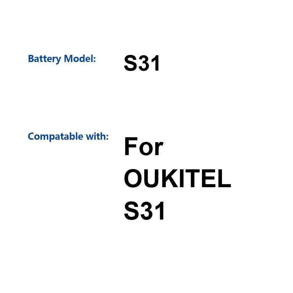 

3000Mah High-Efficiency Mobile Phone Battery For Oukitel S31