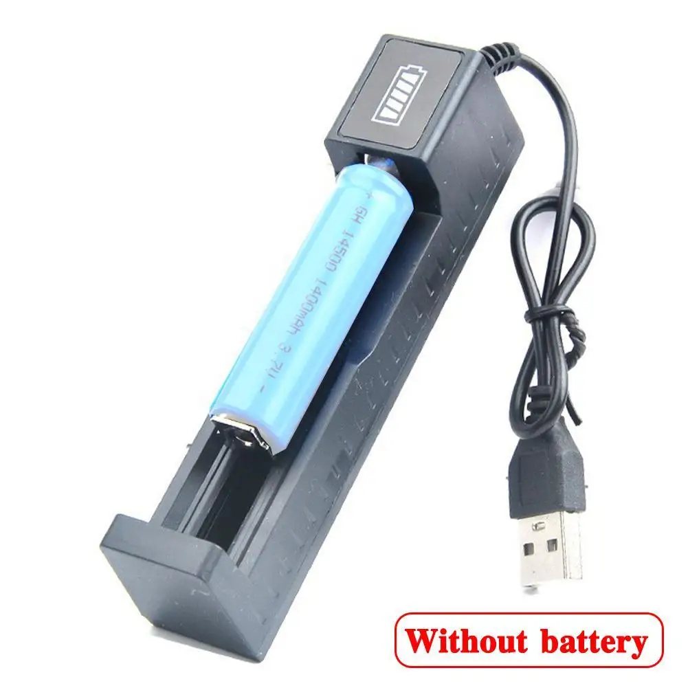 Universal 18650 Battery Charger USB Smart Single Slot 26650 14500 16340 3.7V 4.2V Li-ion Flashlight Vape RC Toy Power Charger