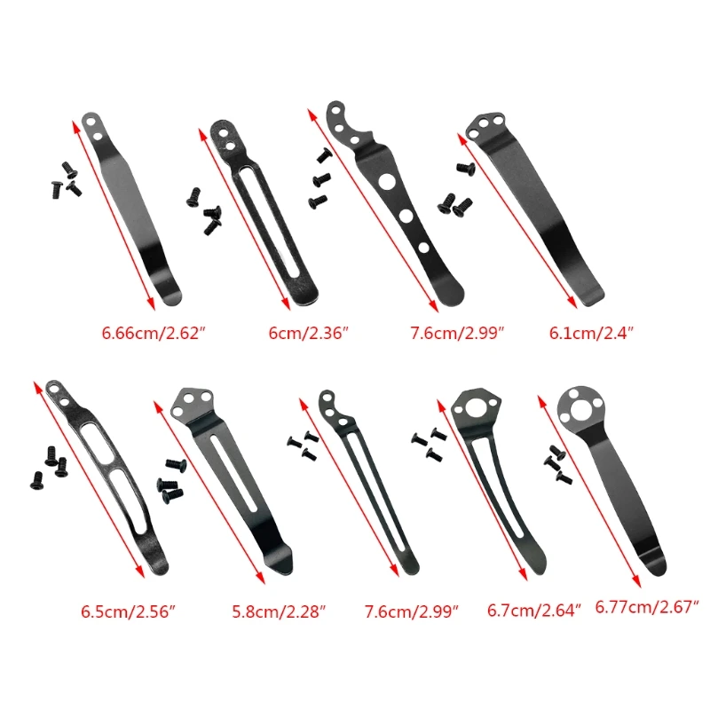 Knife Tool DIY Accessories Folding Knife Holder Stainless Steel Back Clip Pocket Holder Knife Clip 24BD