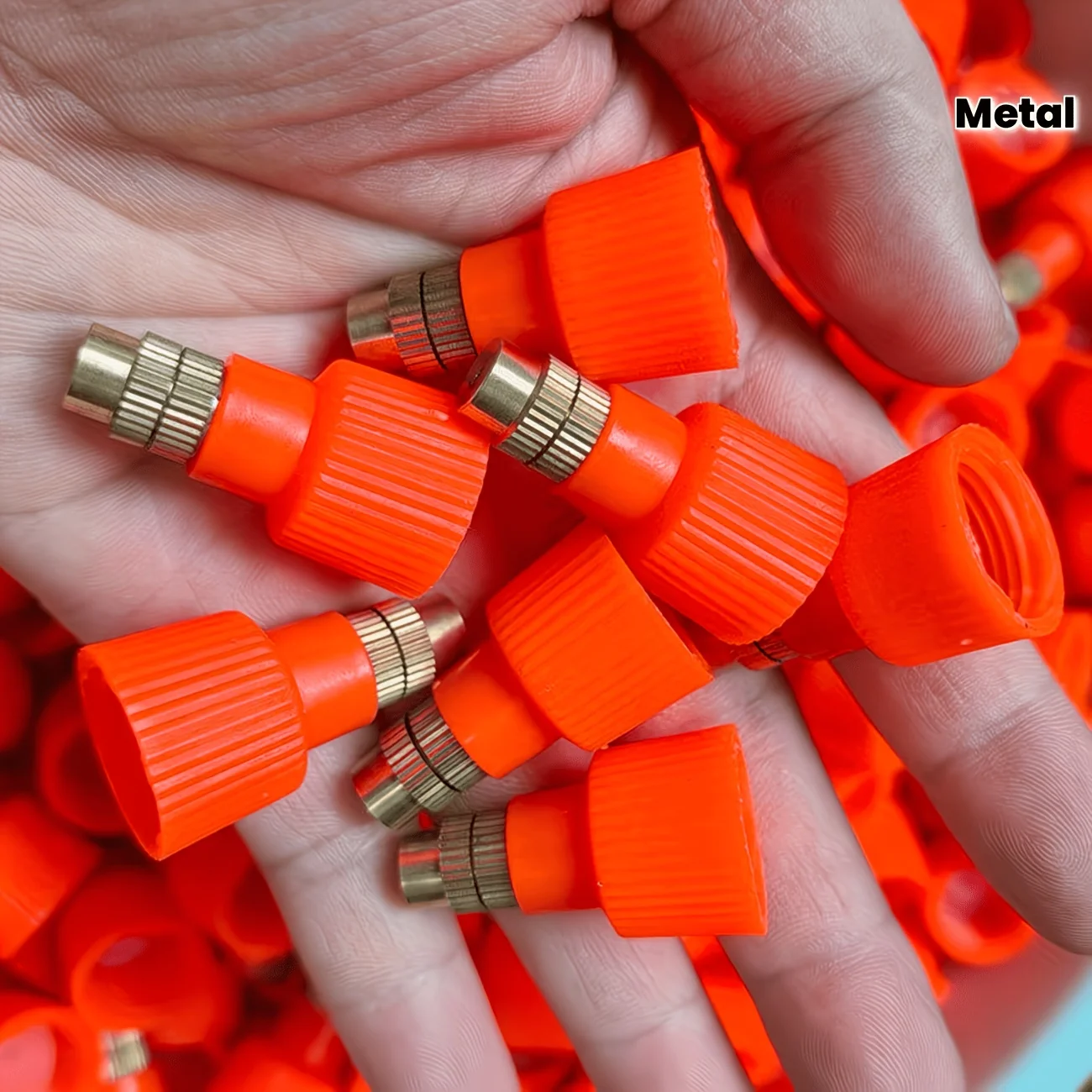 2Pcs Orange Garden Pump Sprayer Replacement Nozzle Cap 16mm Thread Fit 67.63oz Handheld Sprayer Outdoor Lawn Gardening Tools