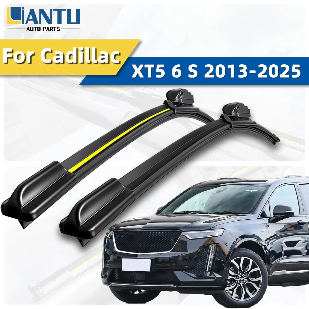 

2PCS Fit For Cadillac XT5 6 S 2013-2025 Car Windshield Wipers Washers Using Natural High Quality Rubbe Car Auto Parts 2PCS