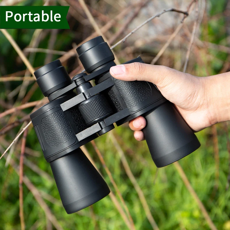 20x50 High Maginification Zoom Porro Binocular HD Military Powerful Optical Telescope Wide Angle for Outdoor Hunting travel