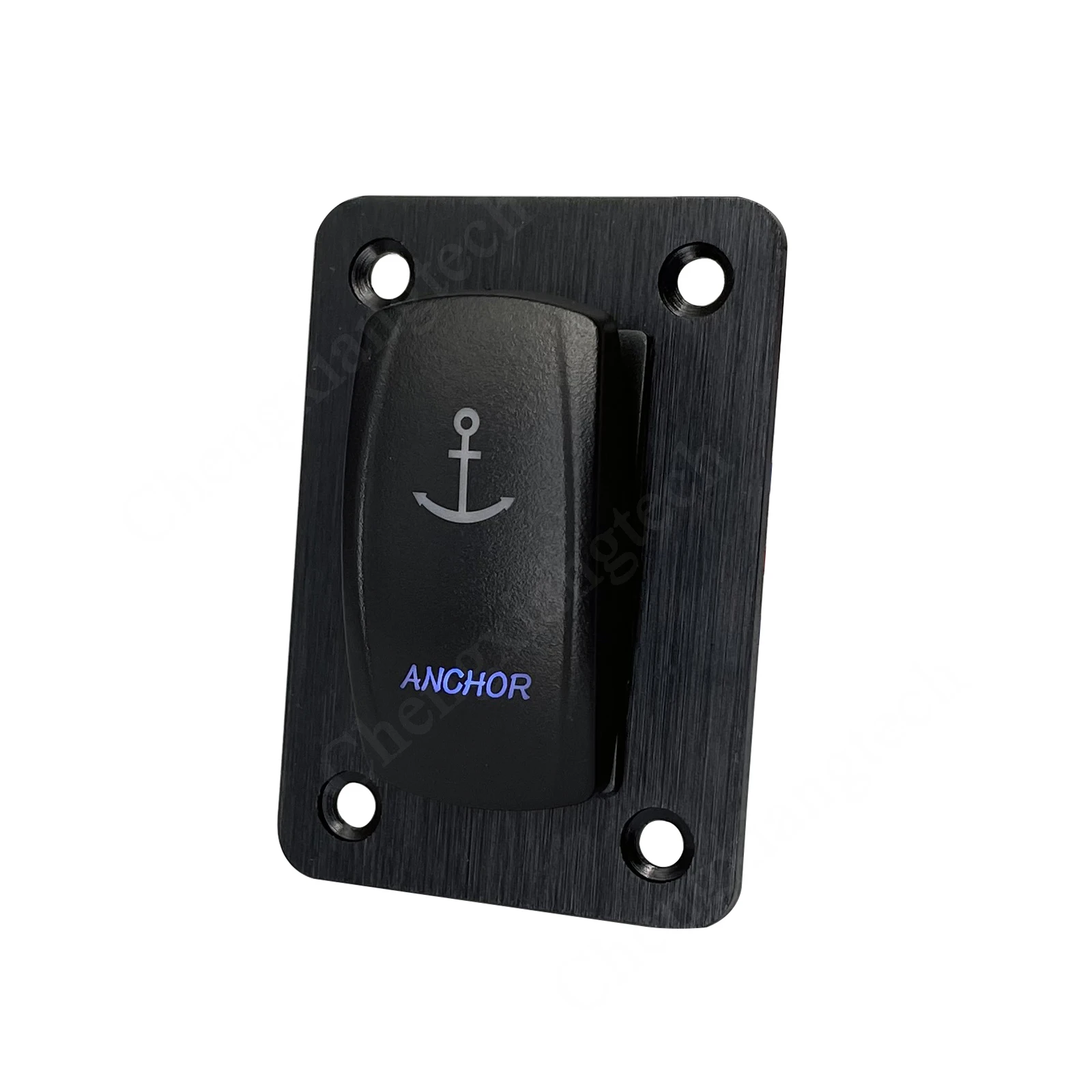 Boat Anchor Momentary Switch 3-Way DPDT (ON) OFF (ON) Auto Reset Pre-wired Marine Rocker Switch Panel 12V/24V Waterproof