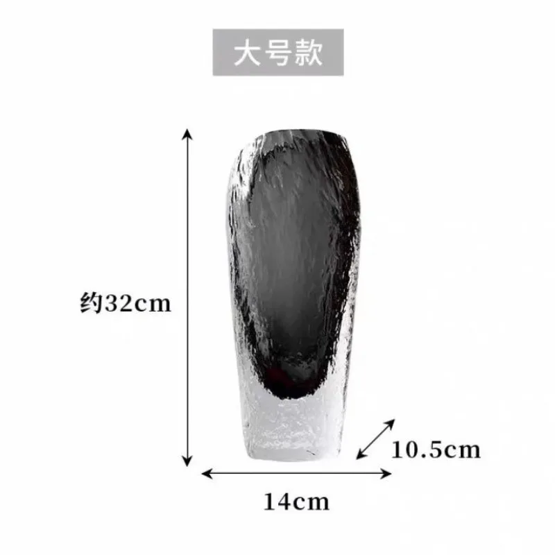 Moderne lichte luxe glazen vaas, ornament eettafel, woonkamer entree creativiteit