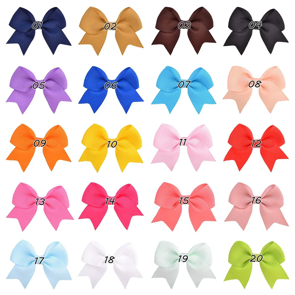 50Pcs/Lot Grosgrain Ribbon Kids Bows Hair Clip For Baby Girl Handmade Cute Bows Hairpin Barrettes Headwear Kids Hair Accessories