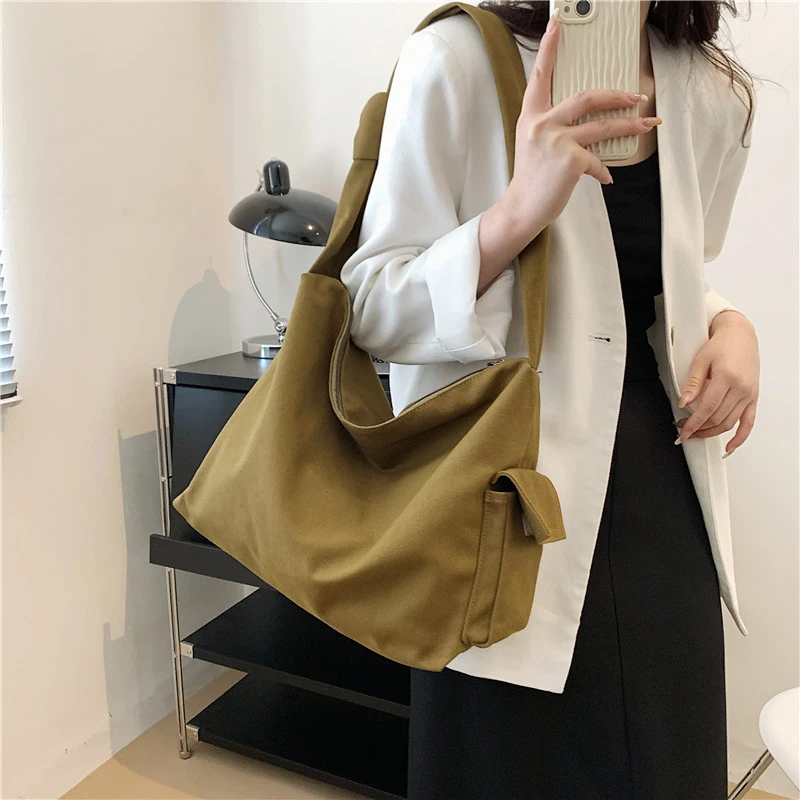 

Fashionable Messager Women's Canvas Tote Handbags Vintage Casual Shoulder Work Girls Bags Crossbody Purses Cute Bags Satchel