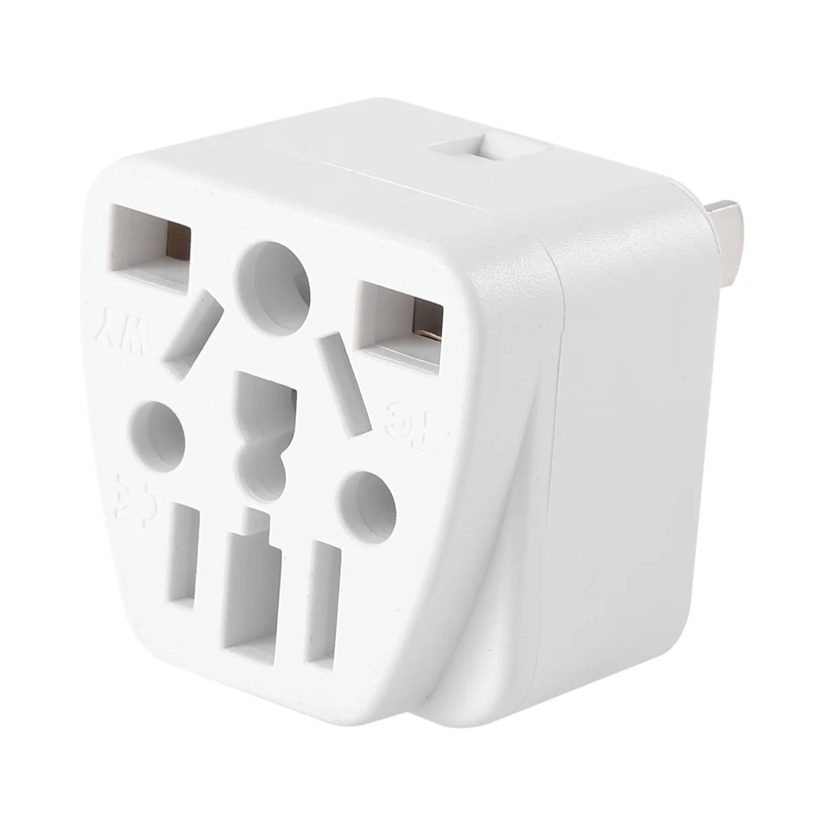 AT77 US Travel Plug Adapter EU/UK/AU/In/CN/JP/Asia/Italy/Brazil to USA (Type B), 3 Prong USA Plug, Charger Converter White
