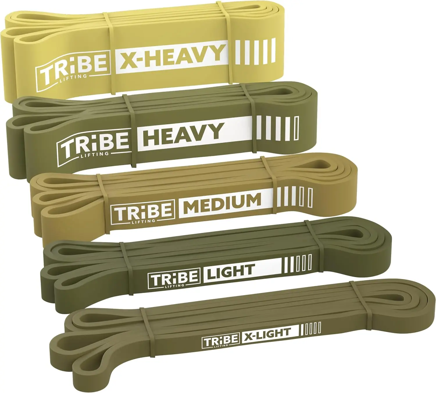 Resistance Bands Set of 5 - Pull Up Bands for Strength Training, Exercise Bands with Handles, Door Anchor & Bar for Home Gym