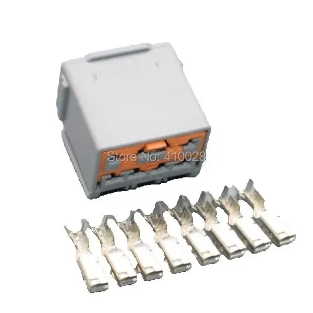 worldgolden 2/5/30/100set 2.8mm 8pin auto electric unsealed plug plastic female connector with terminals 7283-3243-40