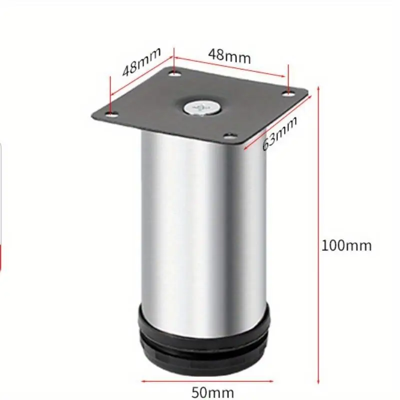1Set Furniture Adjustable Cabinet Legs Stainless Steel Furniture Legs Cabinet Table Sofa Bed Feet Furniture Legs Feet