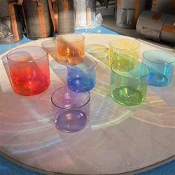 High Quality Alchemy Crystal Singing Bowls 7 pcs Chakra Handmade Bowl Set 432 HZ with Carrying Case for Sound Healing and Yoga