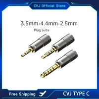 Cable para Auriculares CVJ Tipo-C de 2.5mm, 3.5mm y 4.4mm, Conector de Audio Intercambiable de Alta Calidad para una Transmisión de Sonido Superior