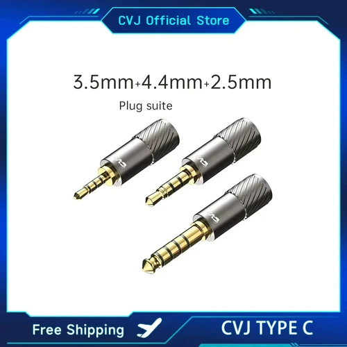 Imagen 1 del producto Cable para Auriculares CVJ Tipo-C de 2.5mm, 3.5mm y 4.4mm, Conector de Audio Intercambiable de Alta Calidad para una Transmisión de Sonido Superior
