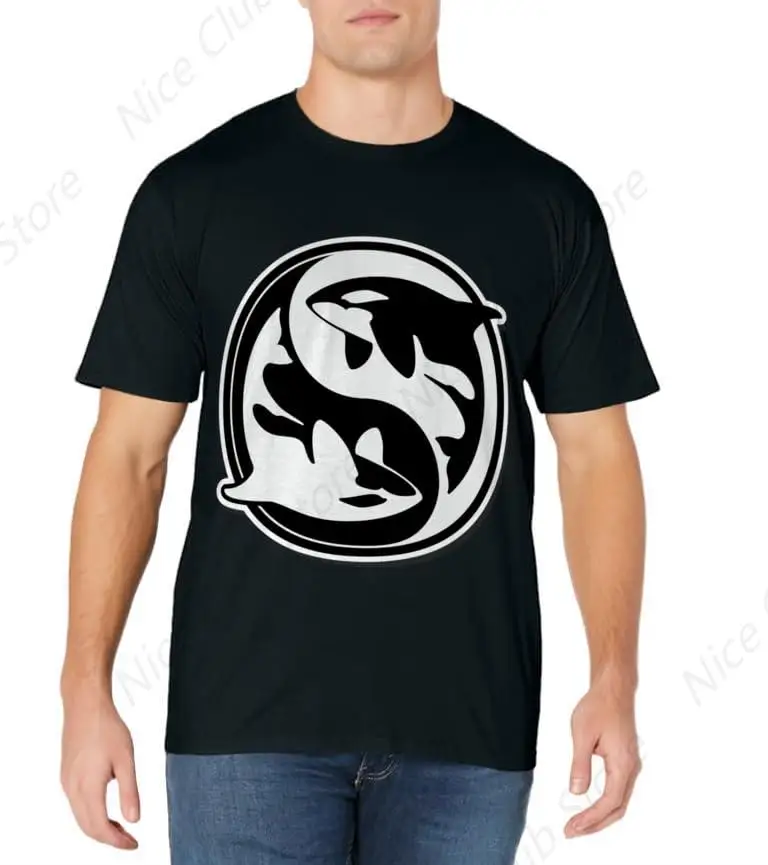 Orca Whale T-Shirt for Men Cotton 100% Summer Tops Women