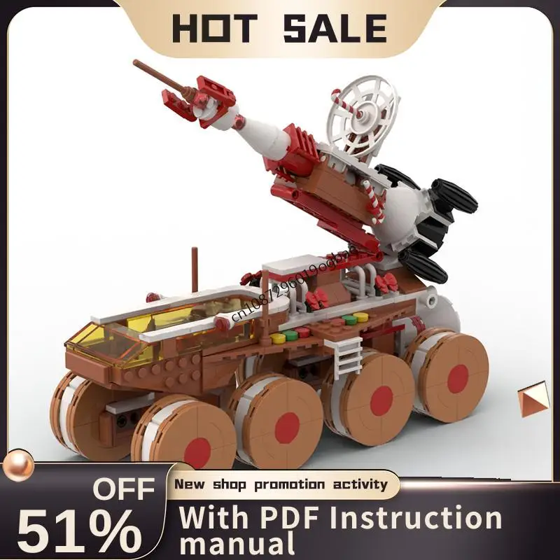 

New 583Pcs Popular Space Technology Moc Christmas Mobile Rocket Transport Model Building Blocks Diy Creative Ideas Kid Toy Gifts