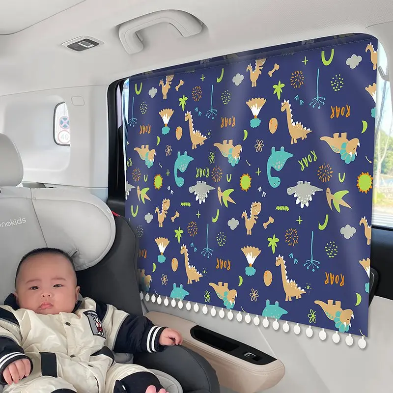 Universal Car Sun Shade Cover UV Protect Curtain Side Window Sunshade Cover Suction Cup Style Interior Sunshade Board