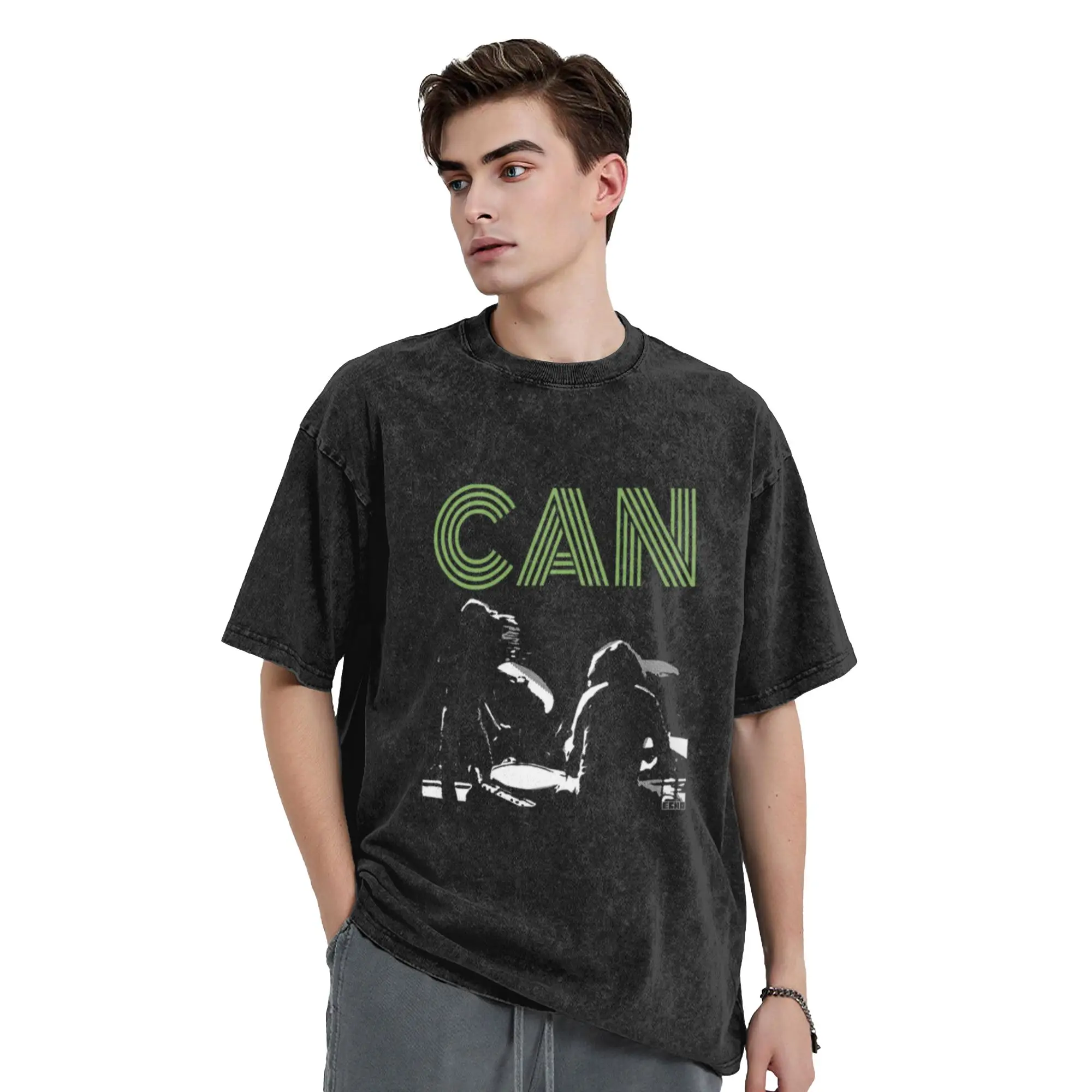 CAN (the band) Unique Chic A T-Shirt Oversized Short Sleeve Cotton Tees Tops