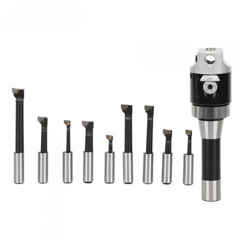 R8-2 inch head set R8-7/16 boring shank + F1-12mm-9PCS combination set