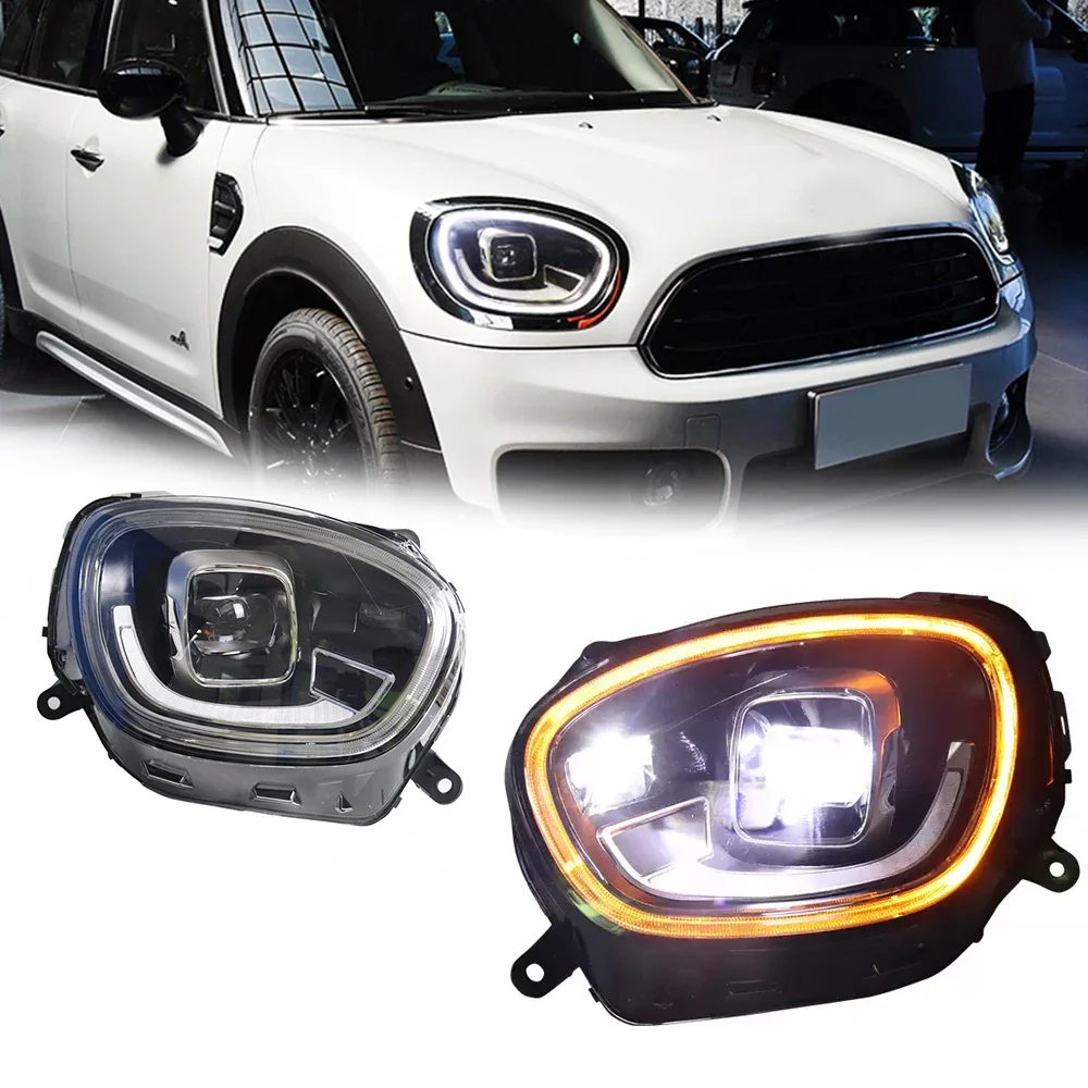 

Светодиодные фары для BMW MINI F60 17-20 LHD RHD Новый стиль Led DRL Автомобильные фары в сборе Сигнальные аксессуары Модифицированная лампа