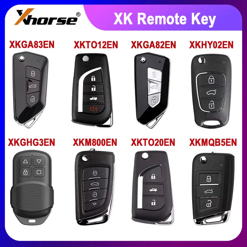 Xhorse VVDI XK Series Wire Universal Remote Key XKM800EN XKGHG3EN XKHY02EN XKGAG3EN XKTO12EN XKGA82EN XKTO20EN XKMQB5EN