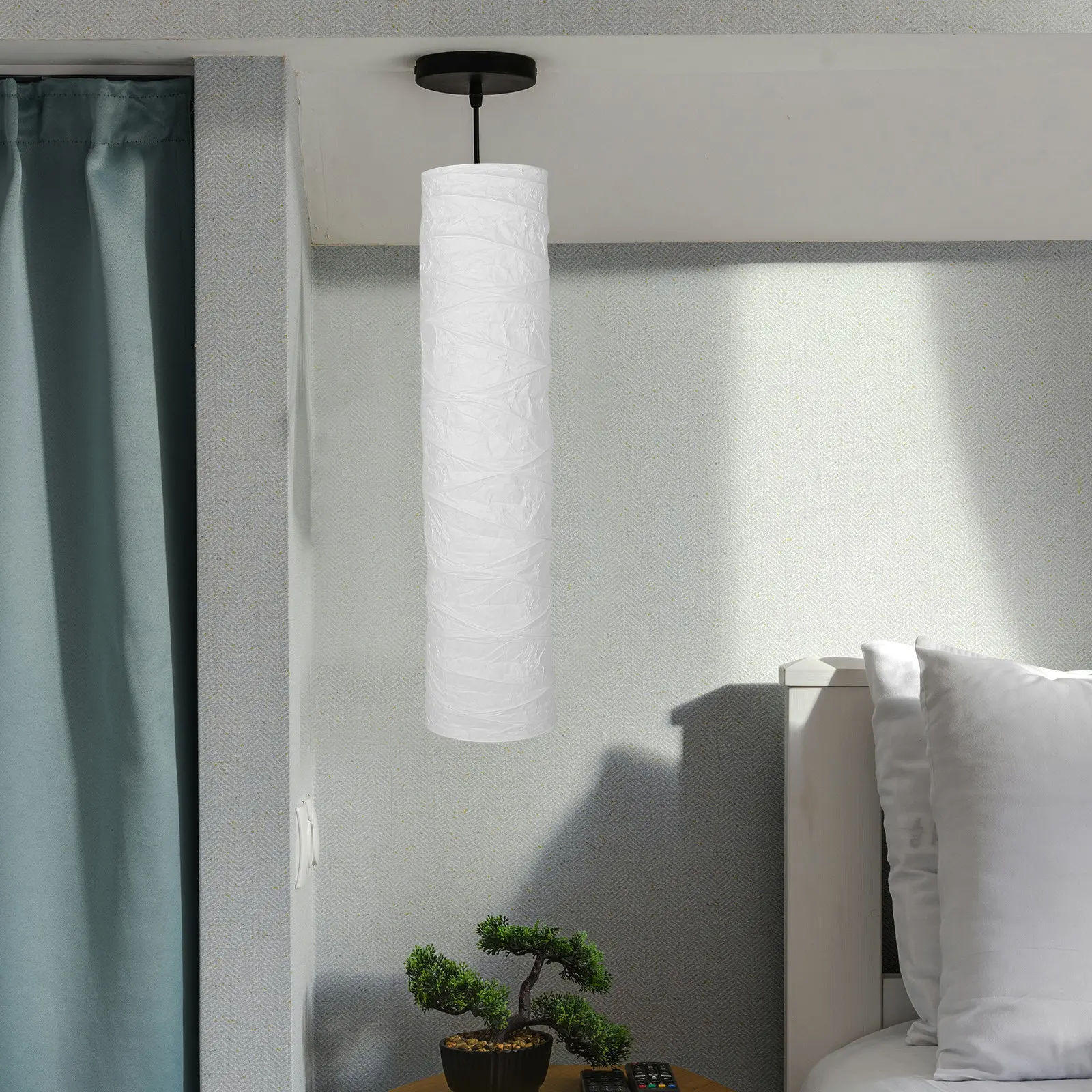 Japanese Paper Floor Lamp Shade Foldable Replacement Soft Light Diffuser for Living Room Bedroom Office Modern Minimalist Floor