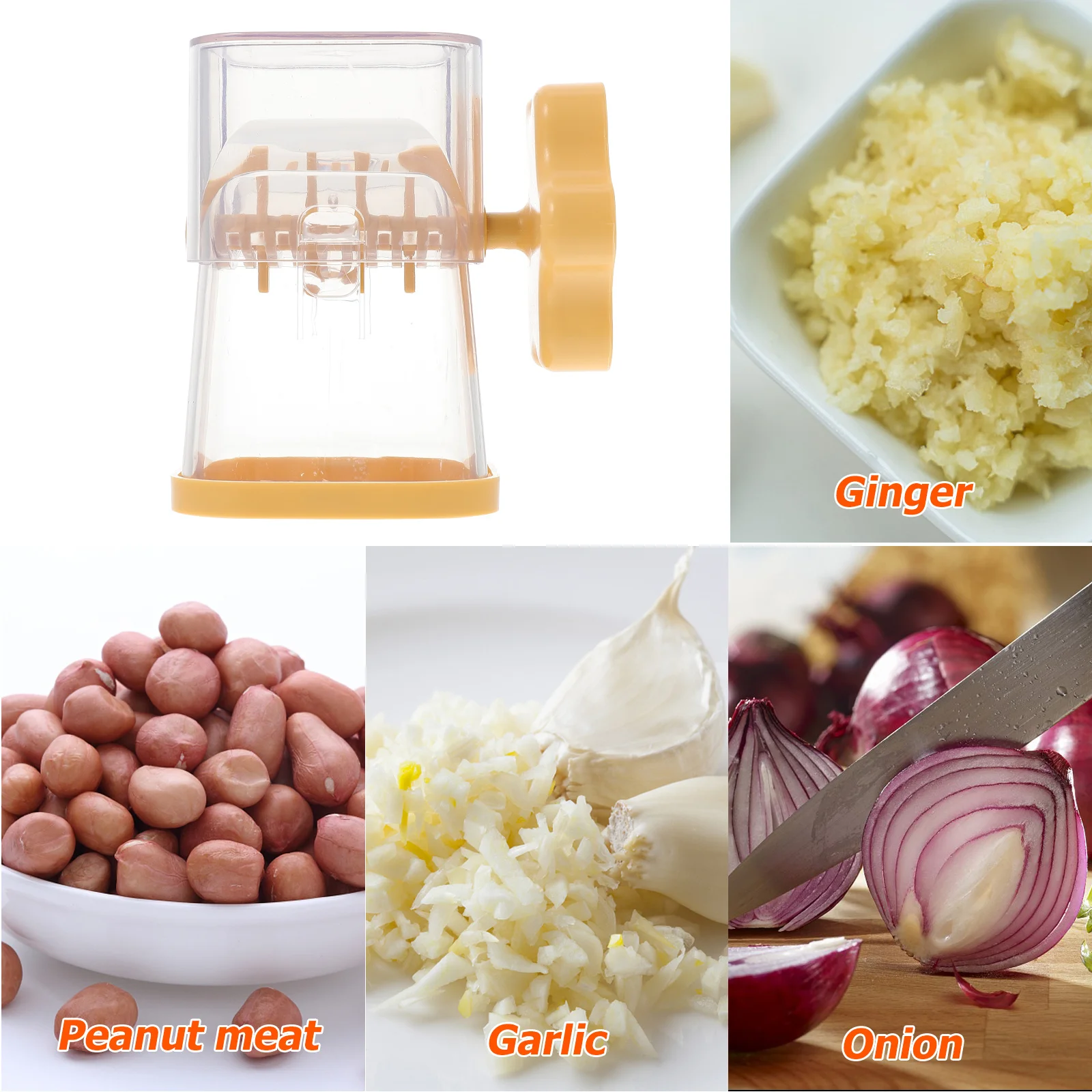 هراسة الشوكولاتة القابلة للفصل دليل أداة تقطيع الطعام للمكسرات الجوز كسارة المطبخ أداة الفول السوداني الثوم الزنجبيل طاحونة المجففة #2