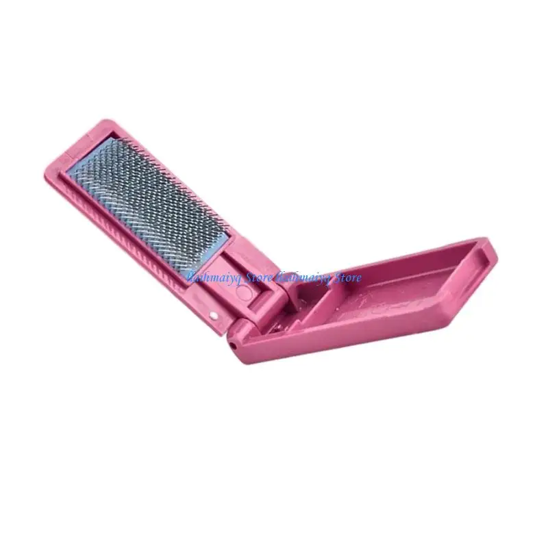 573B Steel Bristles Dance Shoe Brush Light Weight Foldable Shoe Brush With Ergonomic Plastic Handle For Dancers Footwear
