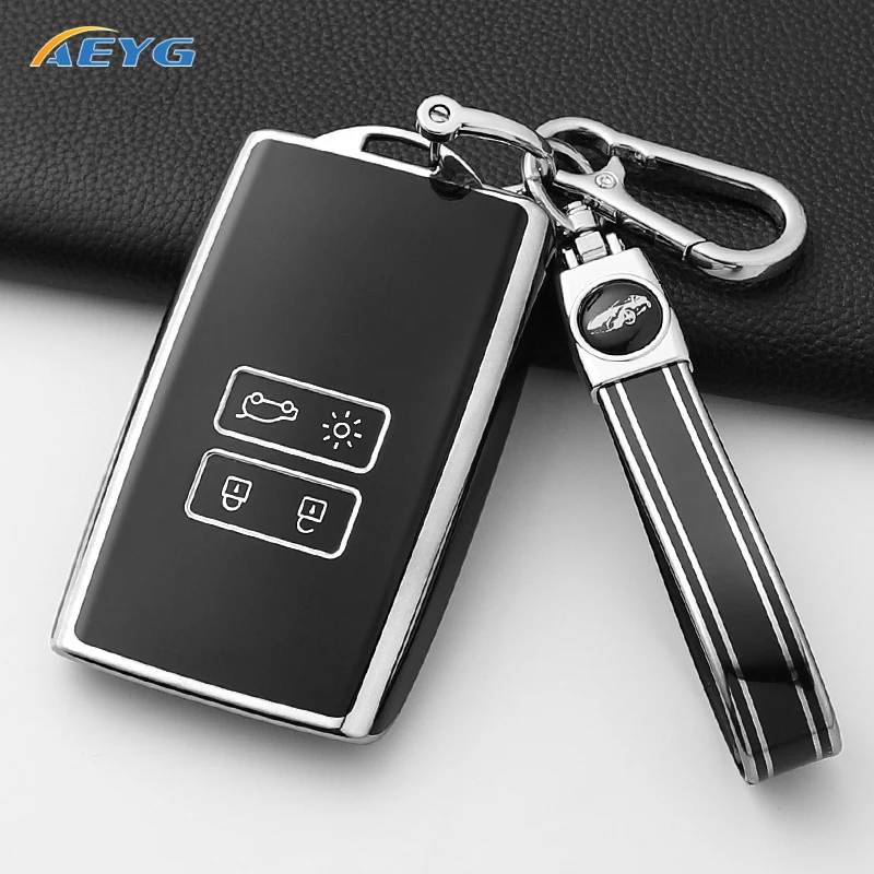 Para Renault Captur Megane Talisman Espace Clio Zoe Koleos Scenic 4 Arkana Dacia Sandero tarjeta funda para llave de coche llavero