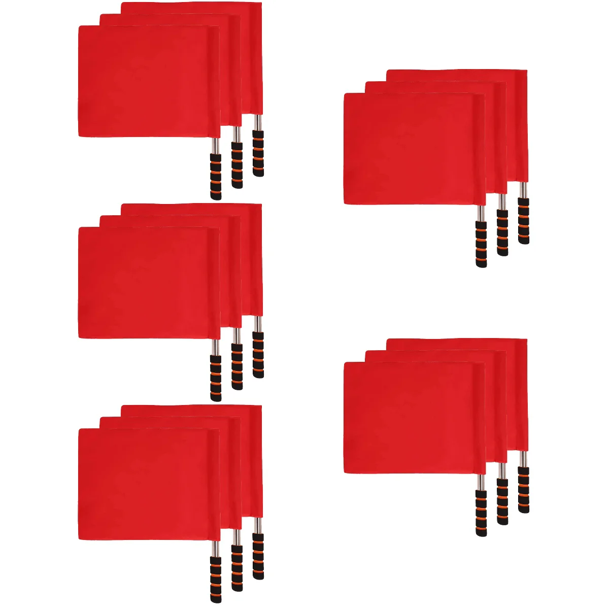 

Set of 5 Referee Flag Traffic Flags Match Waving Commander Signal Equipment Red Banner Cloth Game Hand Signs