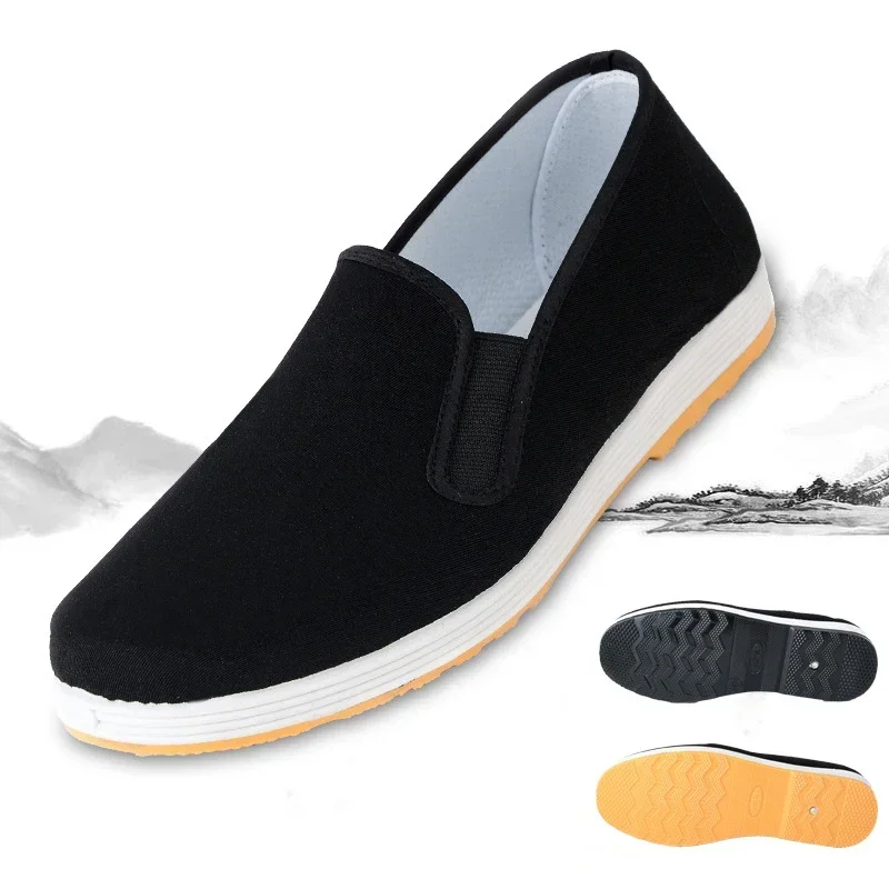 Chinese Traditional Kung Fu Shoes Wing Chun Tai-Chi Wushu Martial Arts Casual Shoes Old Beijing Cloth Taekwondo Shoes for Men