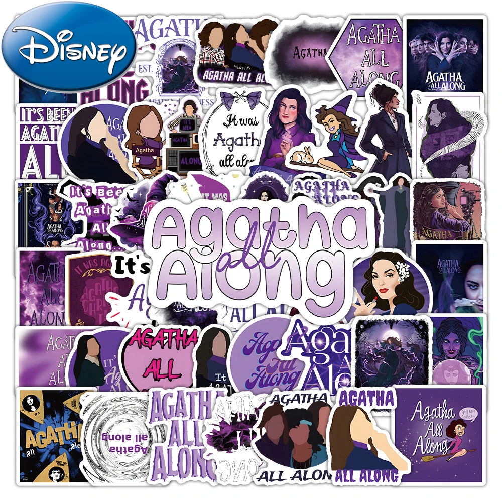 

10/30/50pcs Disney Agatha All Along Stickers Witch Cartoon Decals DIY Skateboard Luggage Phone Laptop Graffiti Sticker Kids Toy