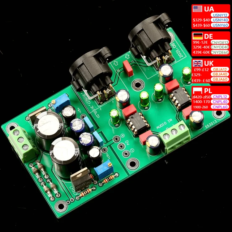 DRV134PA Single-ended To Balanced Finished Board