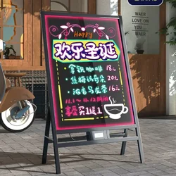 Handwritten Luminous LED Billboard, Fluorescent Doorstep Welcome Board Erasable Display Menu Board, Various Gifts, Floor Mounted