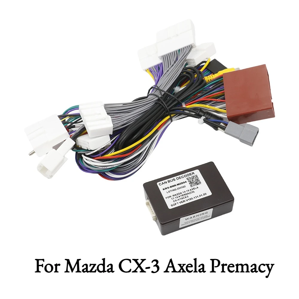 16Pin Car Radio Cable Canbus Harness for Mazda CX-3 Axela Premacy | Wiring Adapter Interface