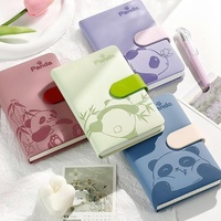 A6 Mini Notebook, Small High-Value Panda Buckle Notebook, Portable Pocket Book, Grid Or Horizontal Line