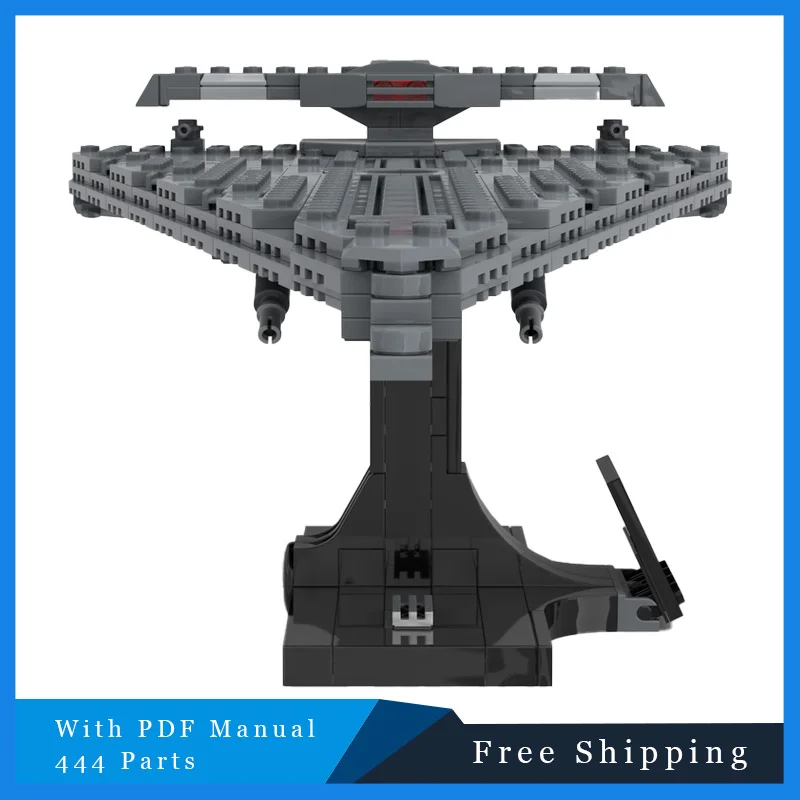 

444 детали Star Battle Series, серый крутой боевой космический корабль, модульные строительные блоки, модель, детская сборка, демонстрационные игрушки, рождественские подарки