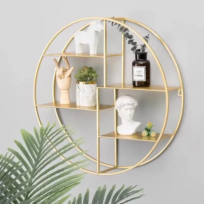

Easy To Use Nordic Metal Display Stand Wall Storage Box Aesthetic Jewelry Shelves Pedestal Living Room Plant Repisas Flotante Ho