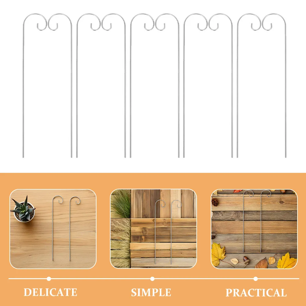 20Pcs Metal Shepherd Hooks Garden Stakes Weather Resistant for Hanging Plant Markers Yard Signs Lawn Decorations Outdoor