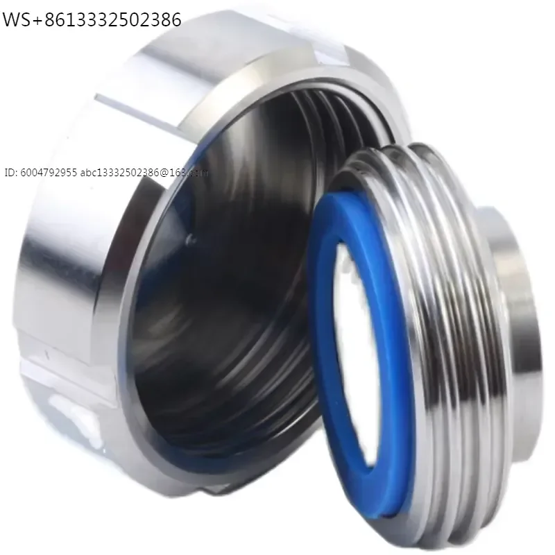 304 sanitary grade stainless steel/SMS round thread/union/internal thread/blind cover/thread head/gasket/union