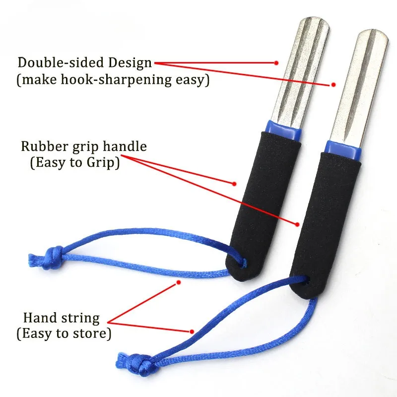 Portable Outdoor Double Groove Fishing Hook Sharpening Hone New F ishing Grinding Hook Sharpener Tool Fishing Accessories