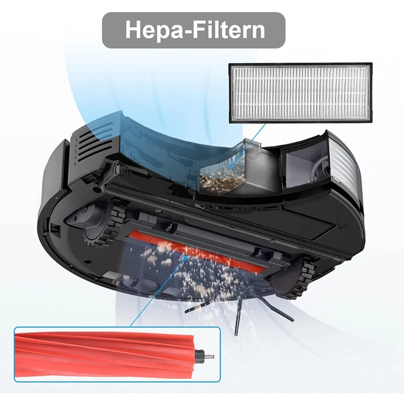Promoção! acessórios kit para roborock s7 plus t7s t7s t7s mais robô aspirador de pó com escova lateral principal mop almofadas hepa filtros