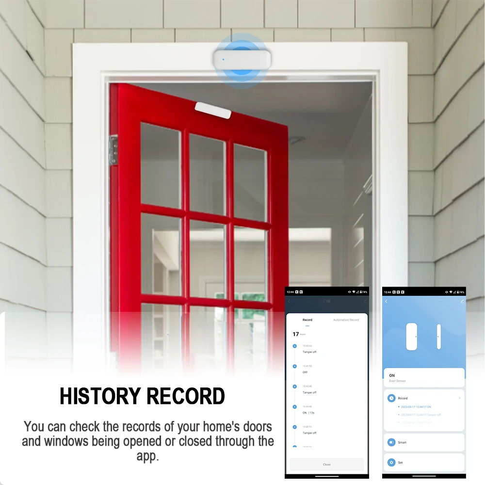 Mini Door Window Senso Zigbee Wireless Connection Smart Home Security Protection Alarm System Door Open / Closed Detectors