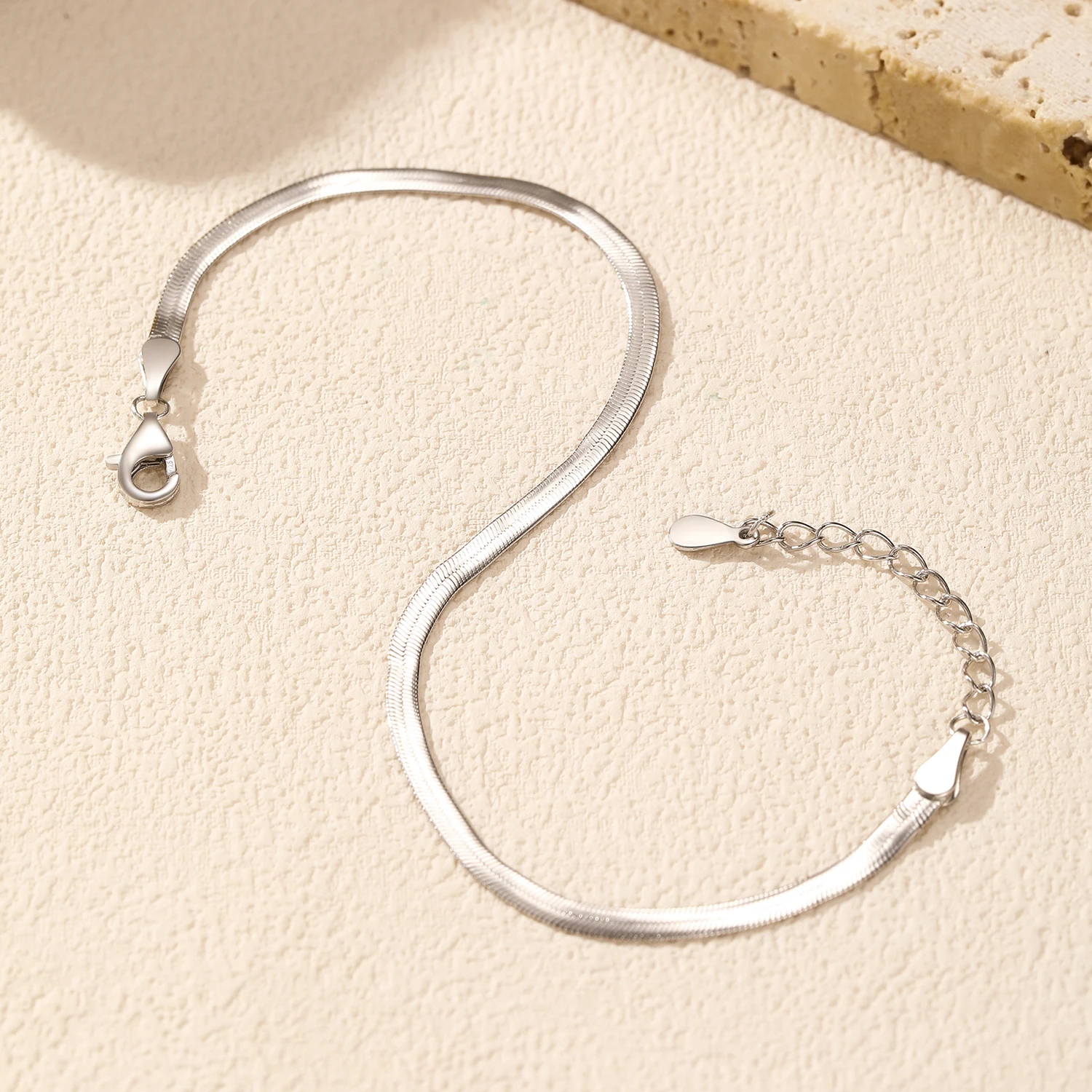 MODIAN 925 Sterling Silver Simple Trendy Snake Stackable Trendy Chain Bracelet For Women Party Fine Jewelry Accessories view 5