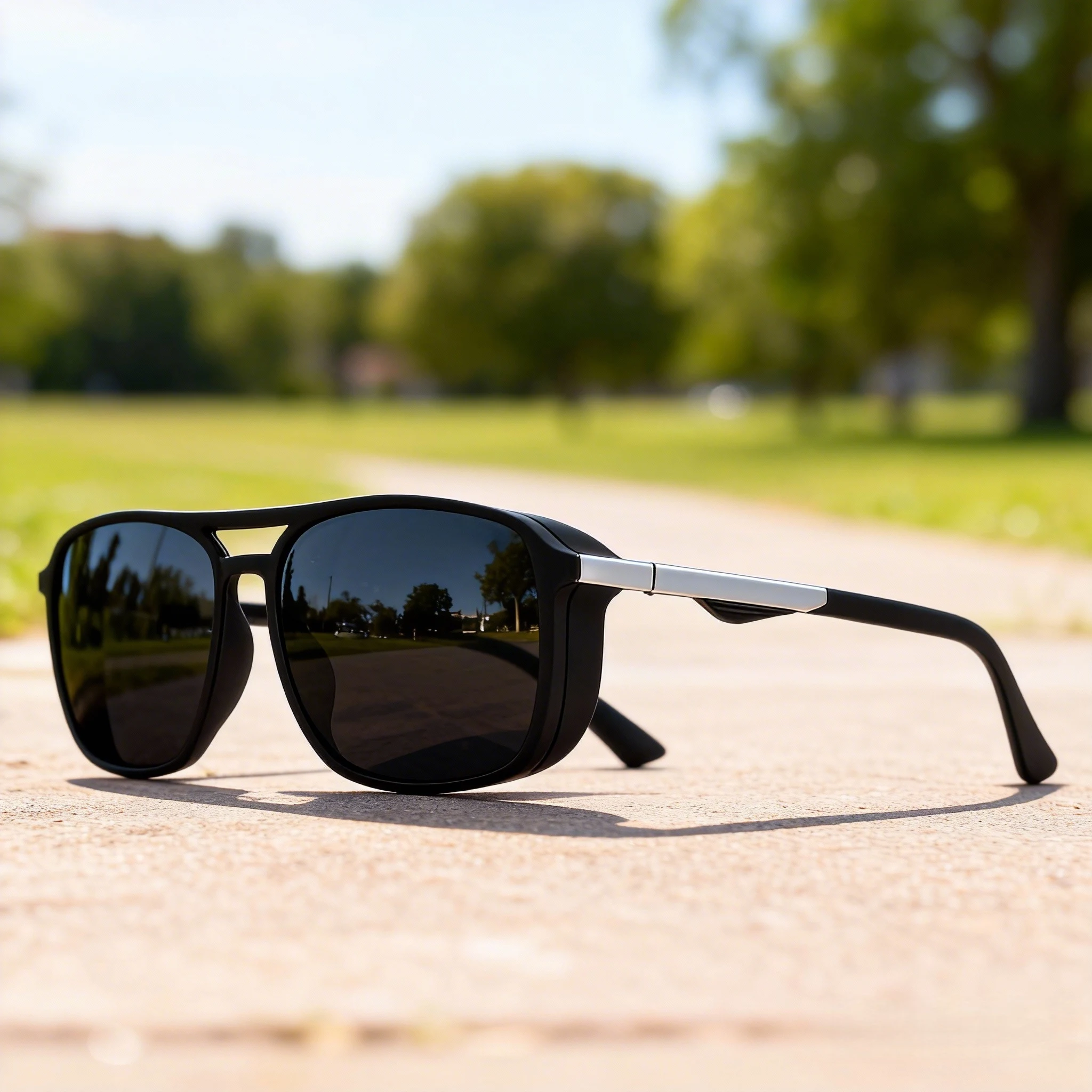 Klassische Retro-Sportbrille mit quadratischem Rahmen – winddicht und UV400-Schutz, Unisex für Outdoor-Abenteuer, Reisen und Freizeitkleidung